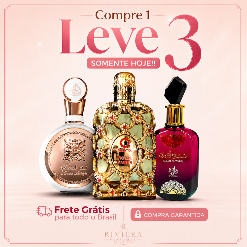 PROMOÇÃO COMPRE 1 LEVE 3 - Sabah Al Ward, Fakhar e Royal Amber - 100ml Cada